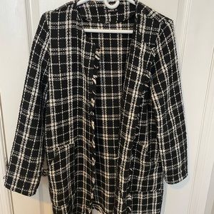 Black & White plaid jacket. Size Large. SHEIN. Worn twice.